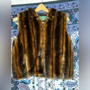 Ralph Lauren vtg faux fur vest PM